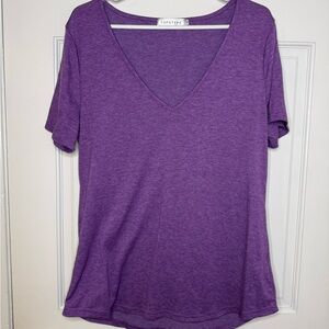 Purple v neck top